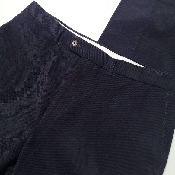 Lauren Ralph Lauren Mens 33W x 32L Navy Fine Wale Corduroy Pants - Picture 5 of 16